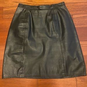 Black leather skirt Outerwear by Phoenix